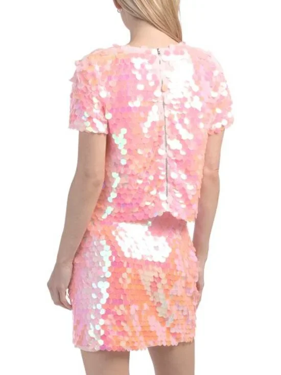 ENDLESS ROSE Fisheye Sequined Top - Picture 2 of 5